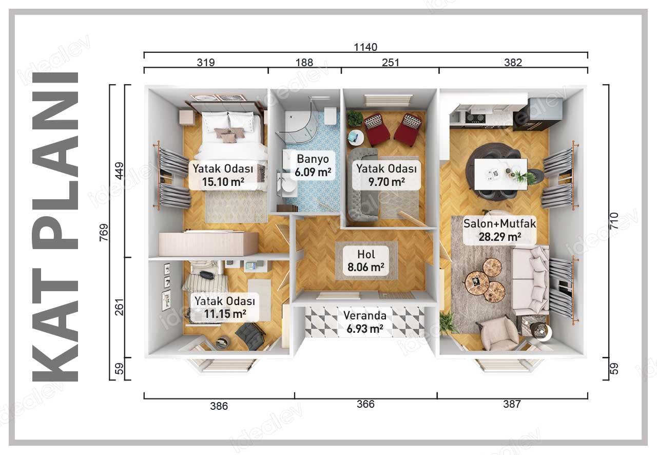 Prefabricated House 85 m² 4 Prefabricated House 85 m² - Image 2