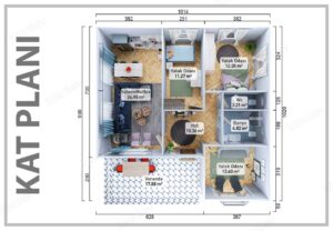 Alternative view of Prefabricated House 98 m²