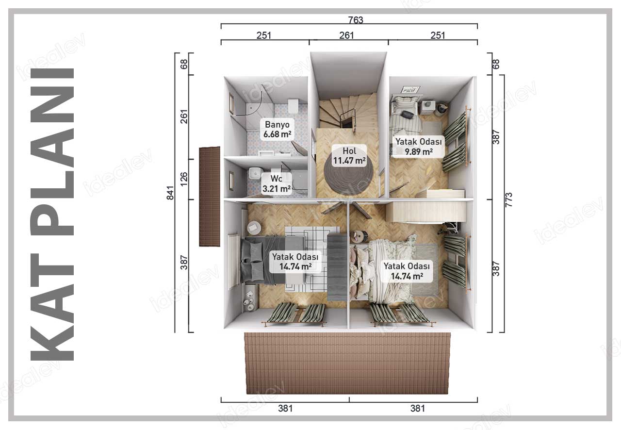 150 m² Two Story Prefabricated House 5 150 m² Two Story Prefabricated House - Image 3