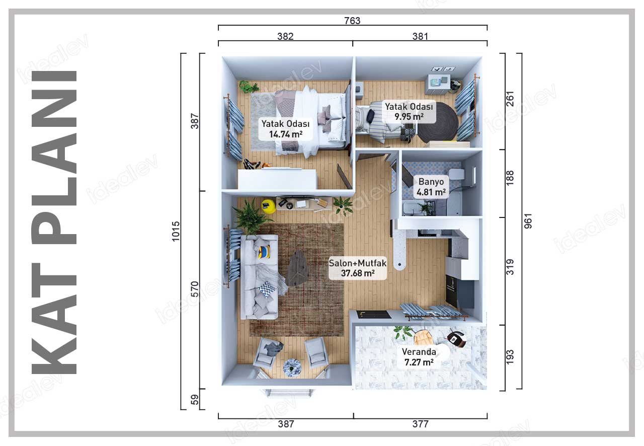 74 m² Prefabricated House 4 74 m² Prefabricated House - Image 2