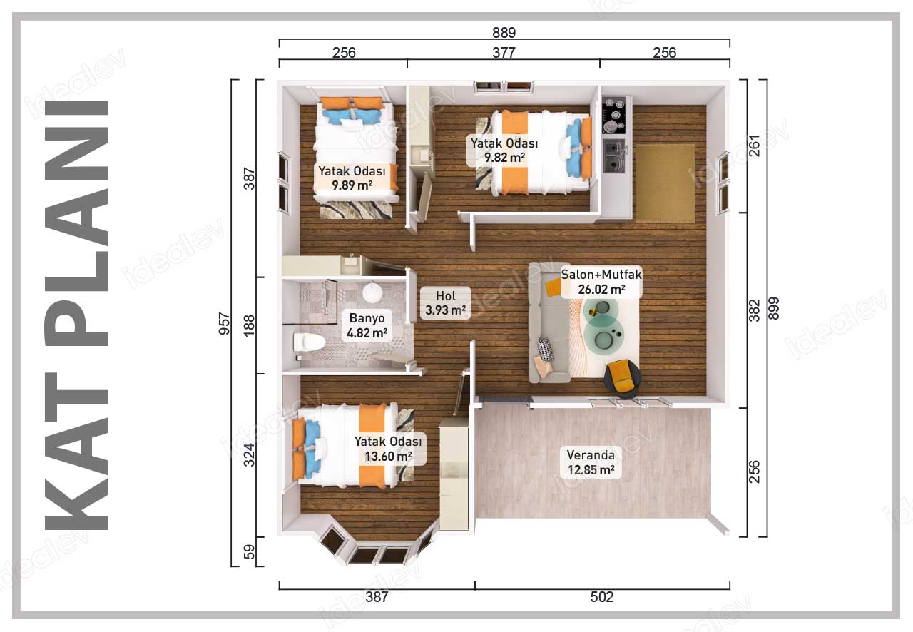 81 m² Prefabricated House 4 81 m² Prefabricated House - Image 2