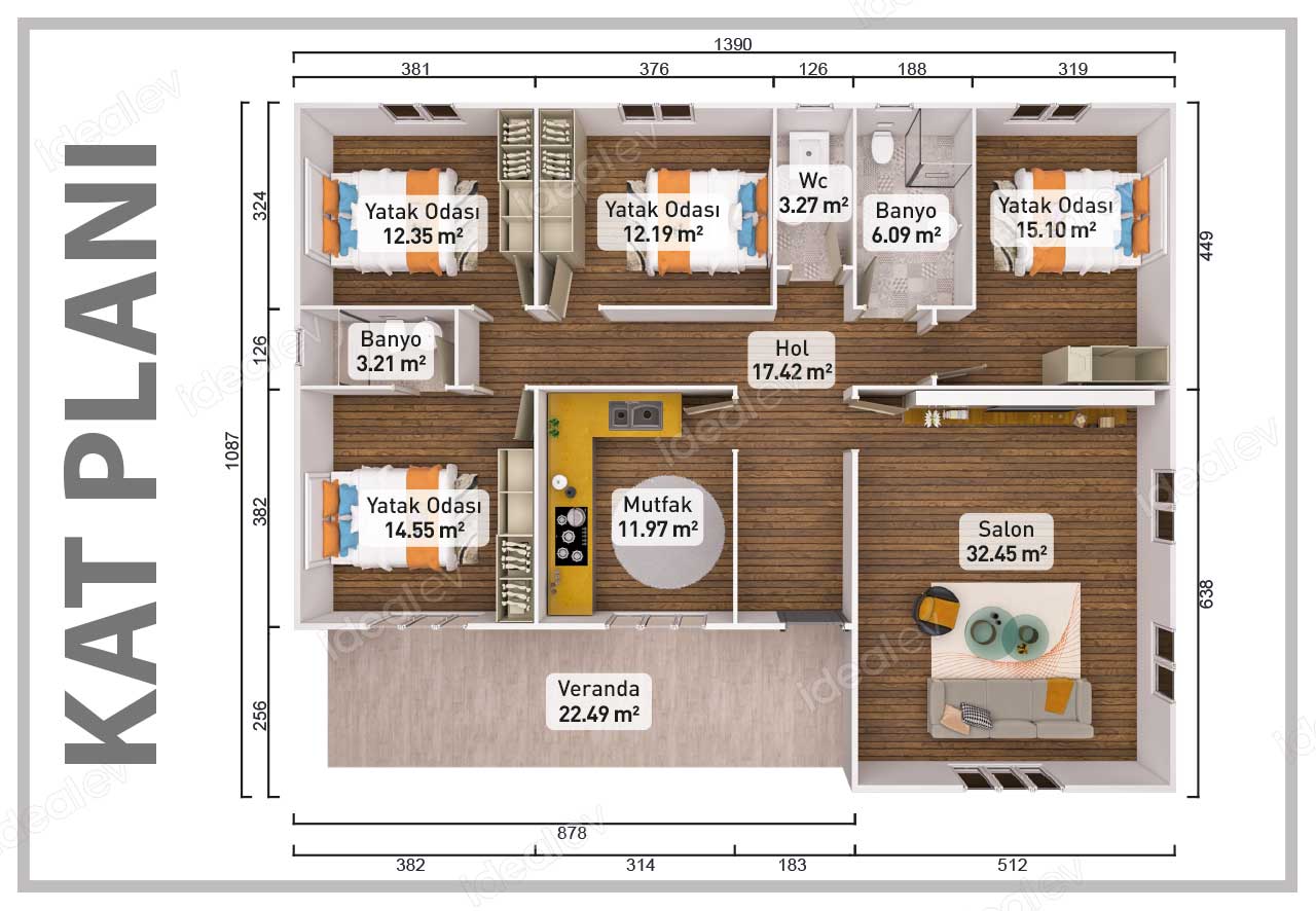 150 m² Prefabricated House 4 150 m² Prefabricated House - Image 2