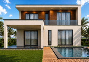 Two Story Steel Frame House House 193 m²