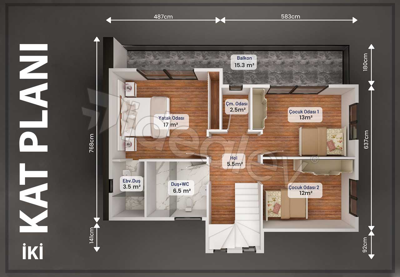 193 m² Two Story Steel Frame House 6 193 m² Two Story Steel Frame House - Image 4