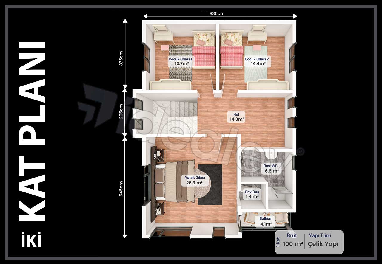 204 m² Two Story Steel Frame House 6 204 m² Two Story Steel Frame House - Image 4