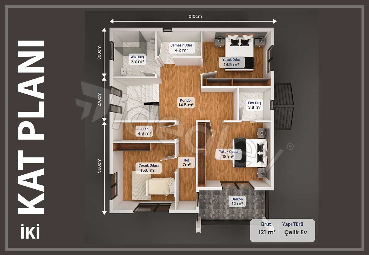 245 m² Two Story Steel Frame House 6 245 m² Two Story Steel Frame House - Image 4