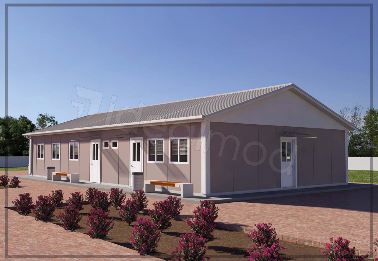 158 m² Prefabricated Dining Hall 3 158 m² Prefabricated Dining Hall