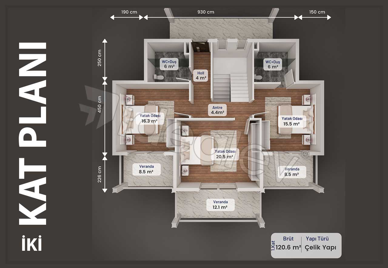 242 m² Two Story Steel Frame House 7 242 m² Two Story Steel Frame House - Image 5