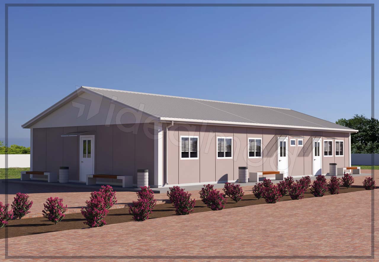 158 m² Prefabricated Dining Hall 6 158 m² Prefabricated Dining Hall - Image 4