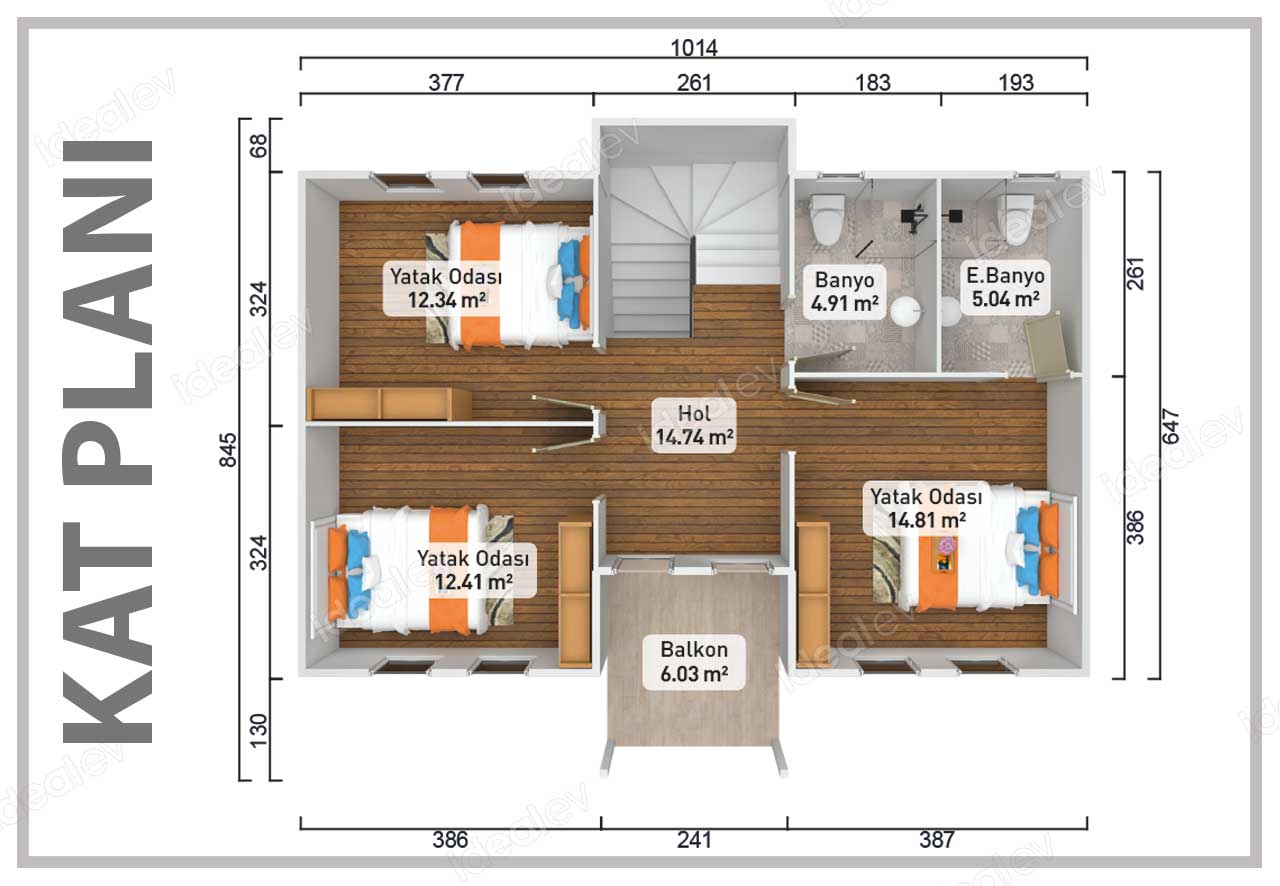 141 m² Two Story Prefabricated House 5 141 m² Two Story Prefabricated House - Image 3