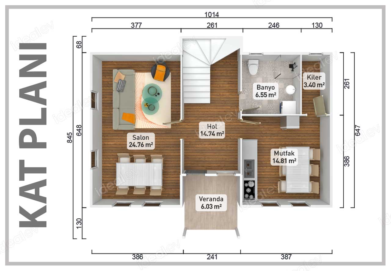 141 m² Two Story Prefabricated House 4 141 m² Two Story Prefabricated House - Image 2