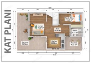 Alternative view of Two Story Prefabricated House 186 m²
