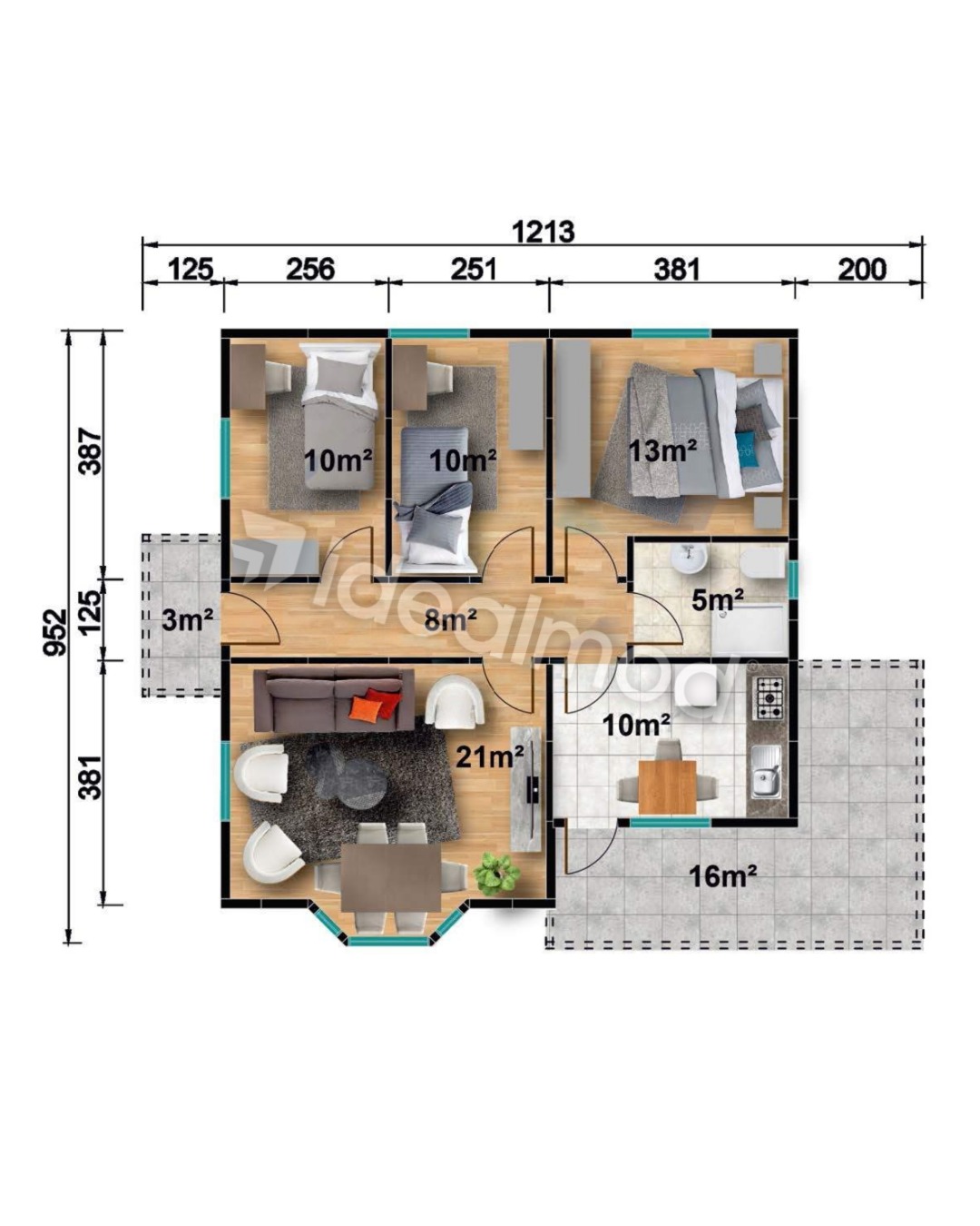 95 m² Prefabricated House 6 95 m² Prefabricated House - Image 4