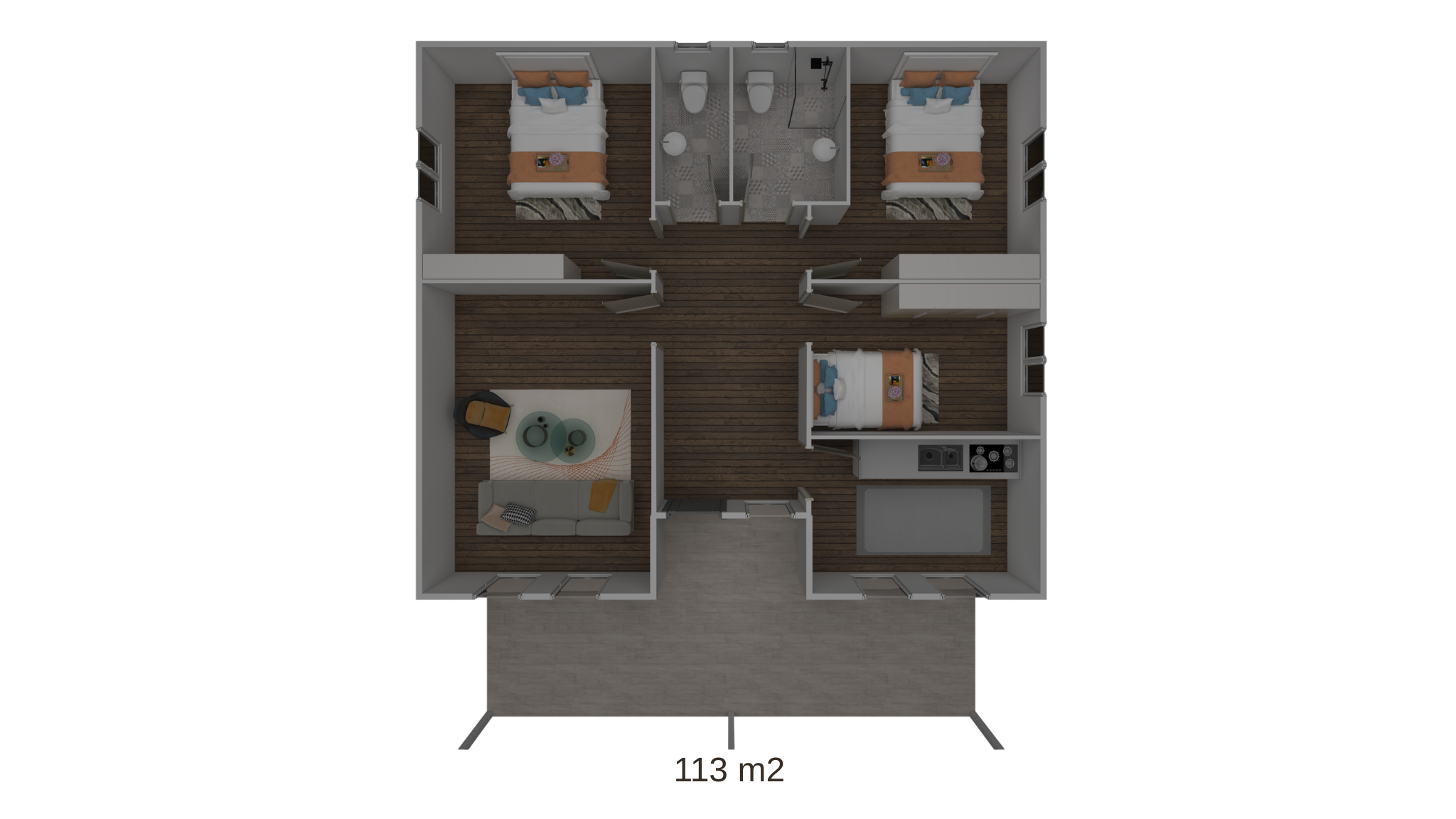 113 m² Prefabricated House 2 4 113 m² Prefabricated House 2 - Image 2