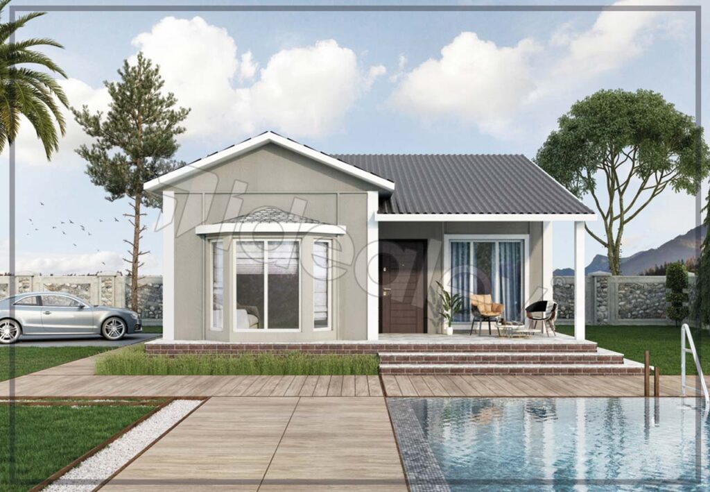 74 M2 casa pré-fabricada