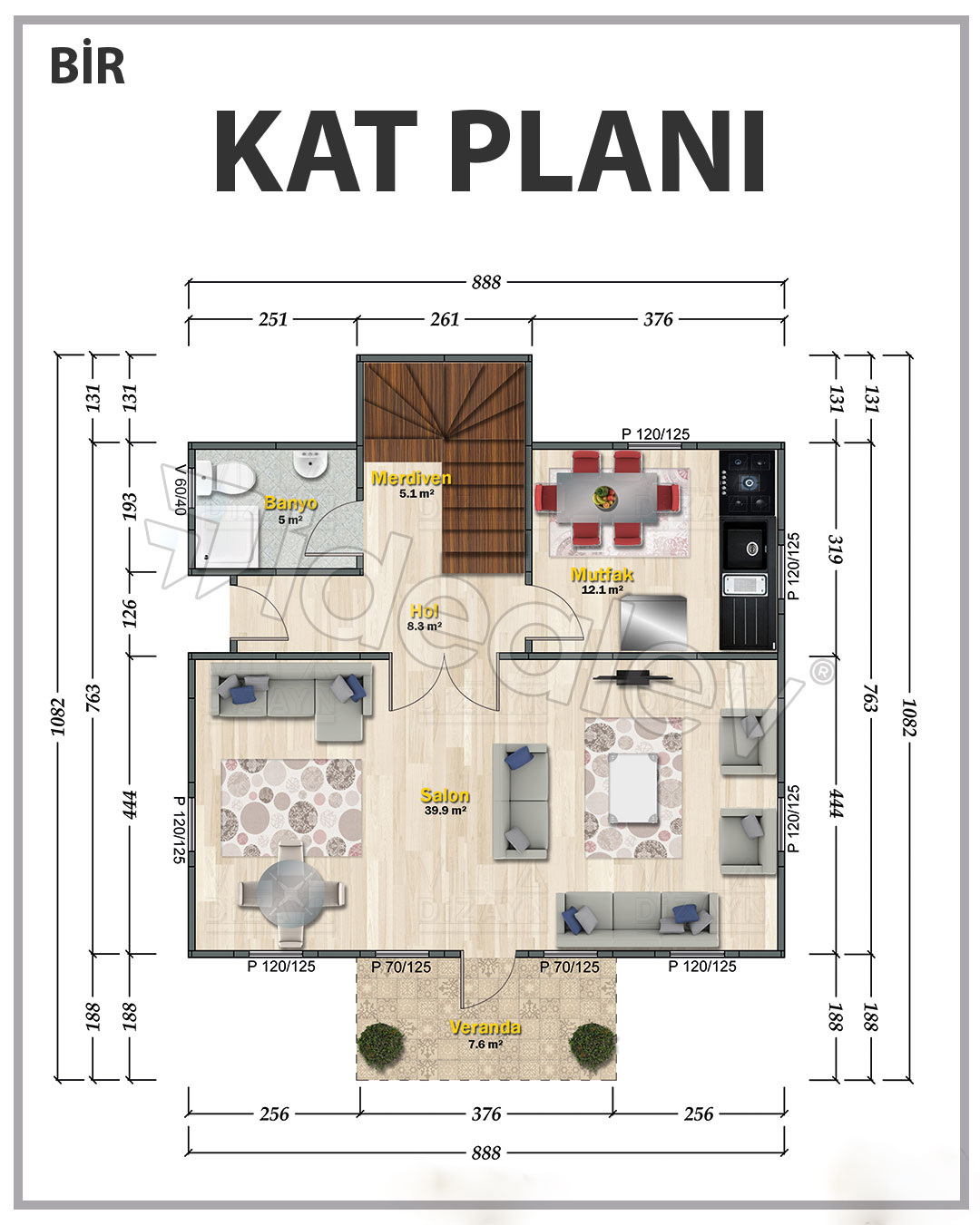167 m² Two Story Steel Frame House 5 167 m² Two Story Steel Frame House - Image 3