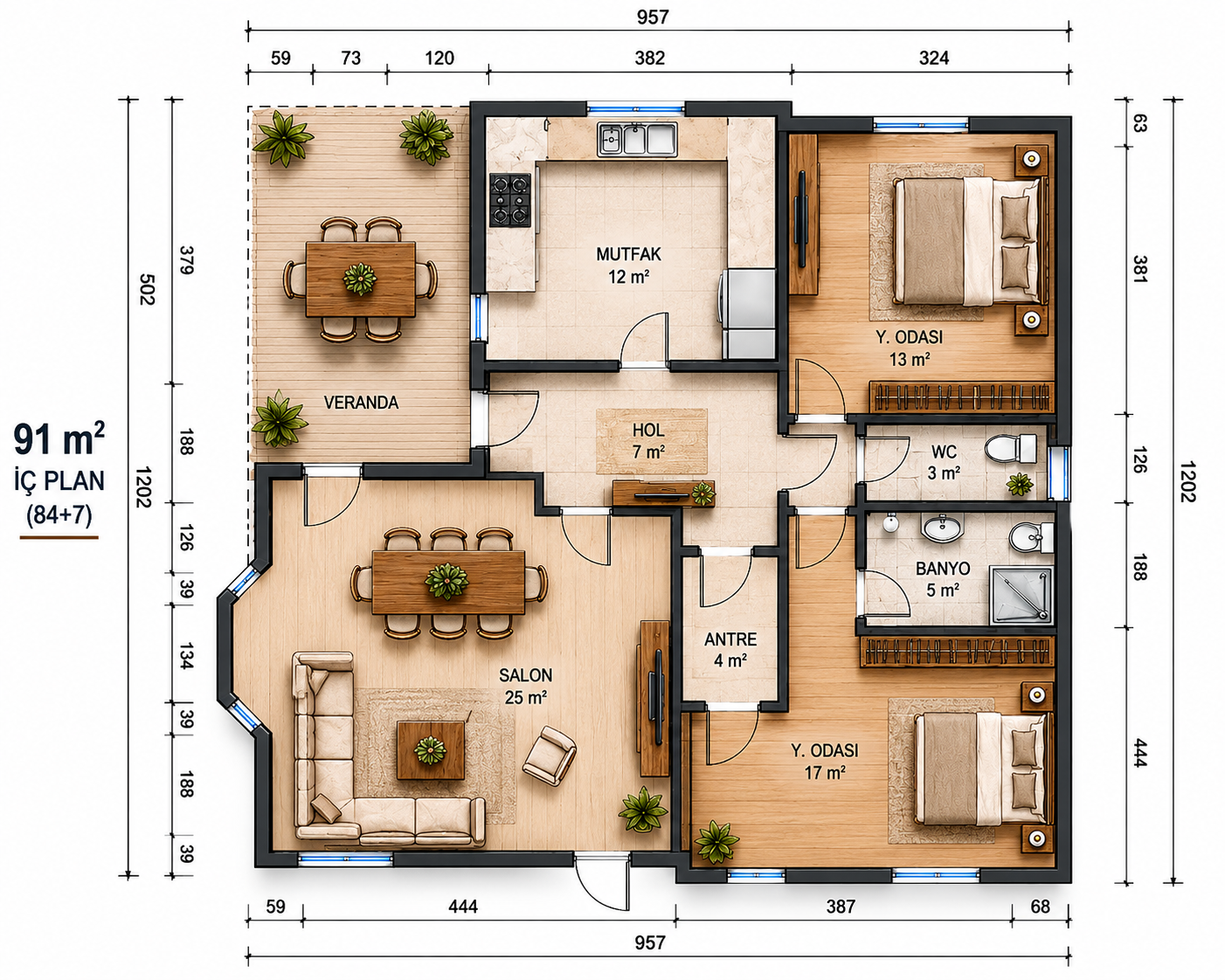 Prefabricated House 91 m² 5 Prefabricated House 91 m² - Image 3