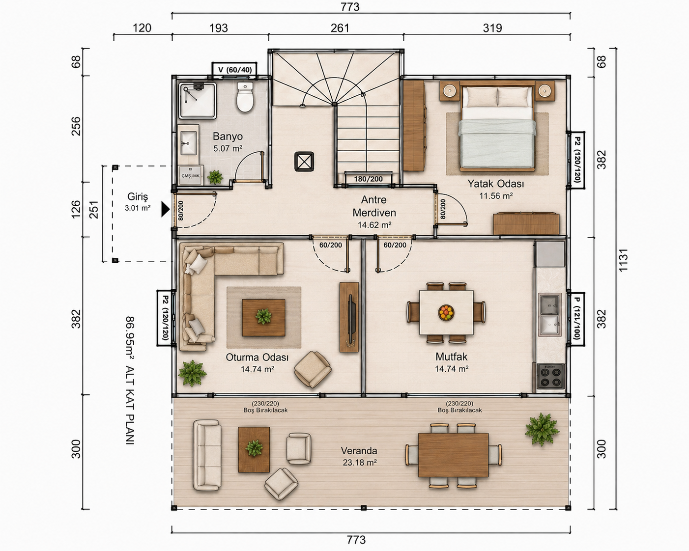 154 m² Two Story Prefabricated House 2 4 154 m² Two Story Prefabricated House 2 - Image 3